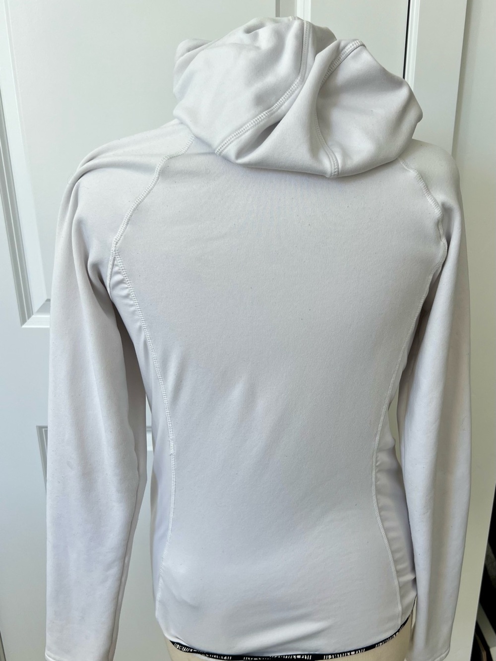 H&M White Hooded Zip-Up Utility Jacket with Black Trim - Picture 4 of 6